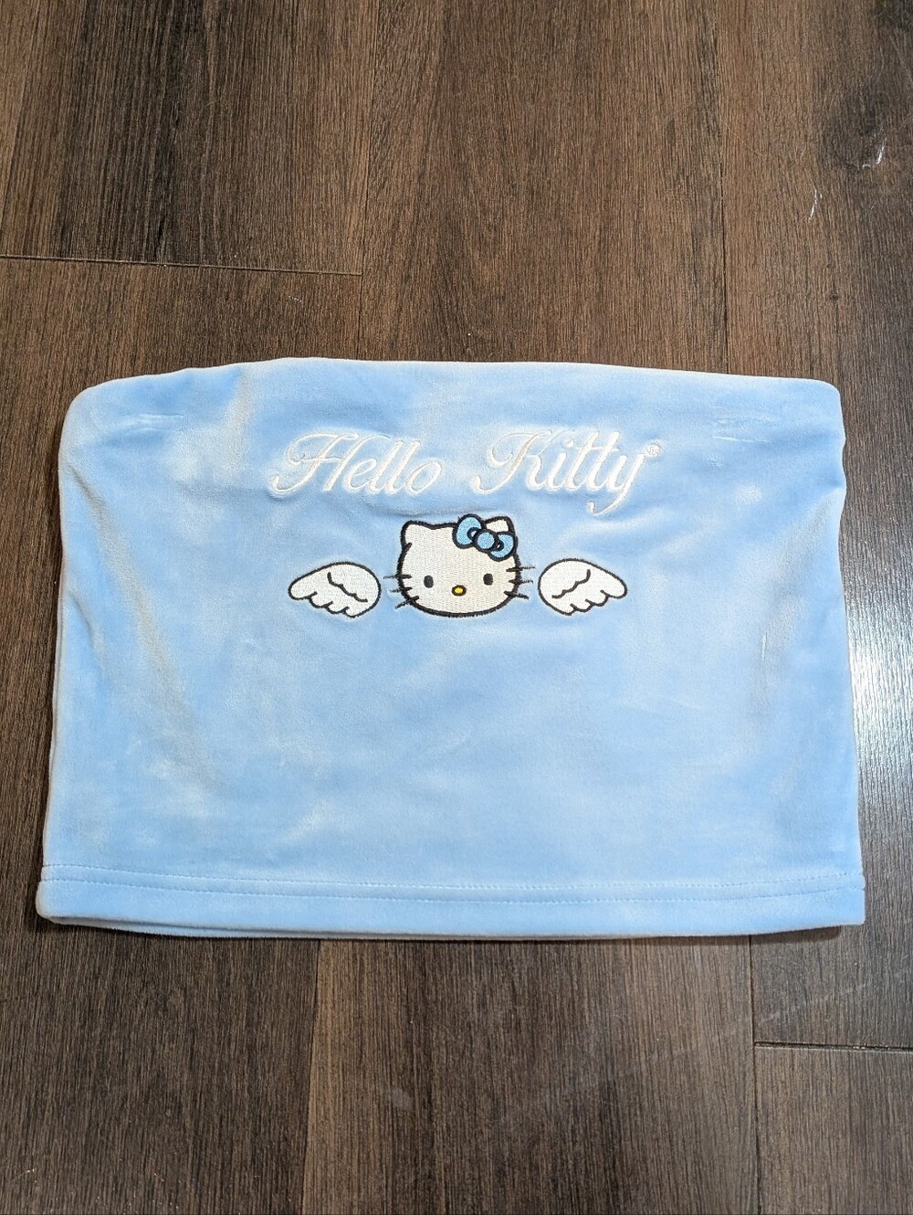 Forever 21 Hello Kitty sz. S light blue velvet tube top
